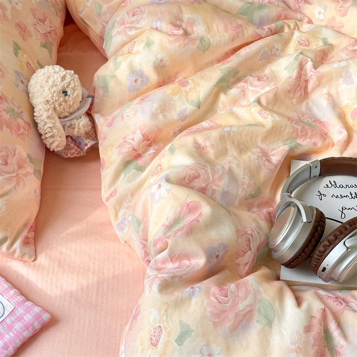 91家纺网 家纺一手货源 找家纺 （总）如约 2025新款A类全棉双层纱四件套