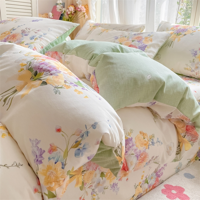 91家纺网 家纺一手货源 找家纺 （总）如约 2025新款全棉印花四件套