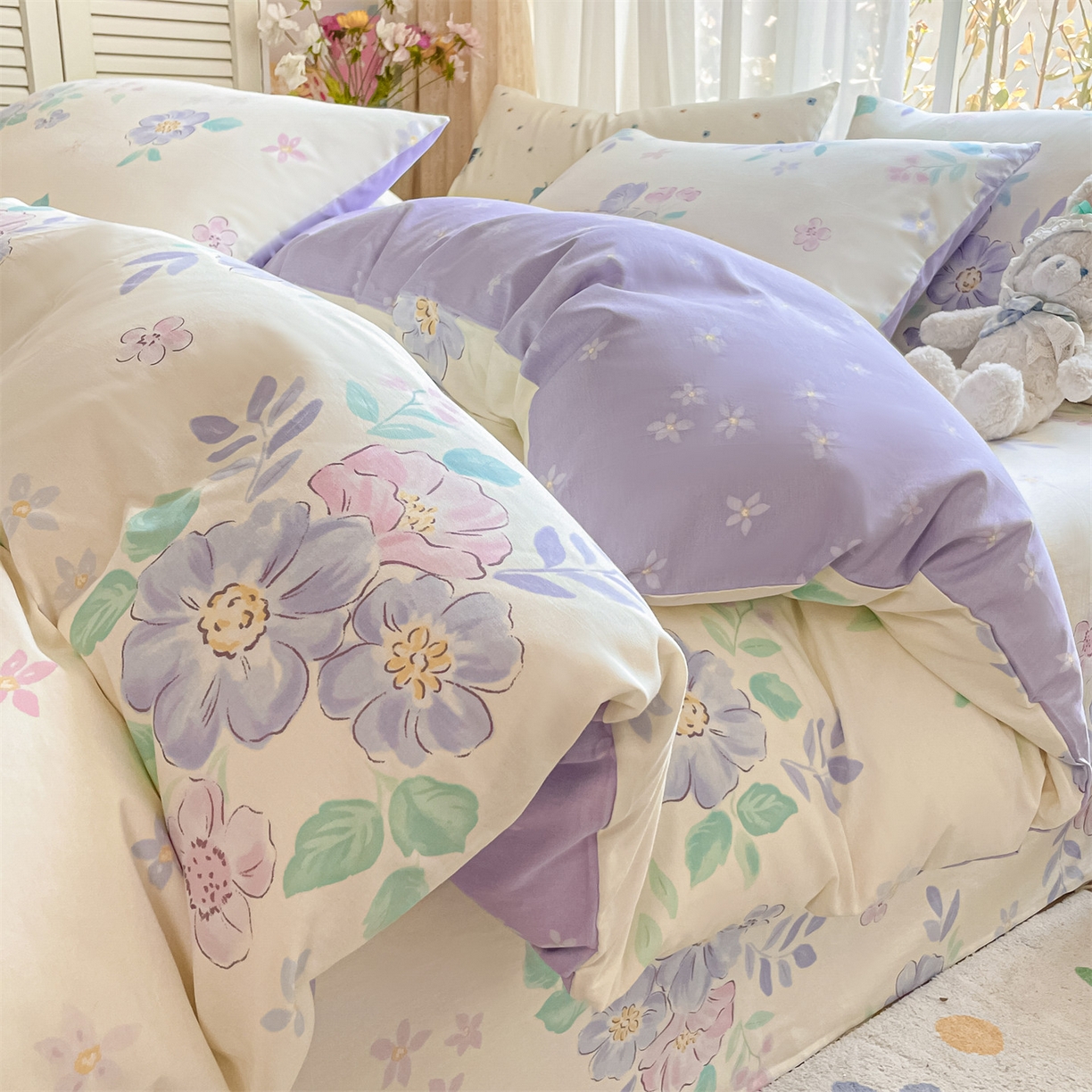 91家纺网 家纺一手货源 找家纺 （总）如约 2025新款全棉印花四件套