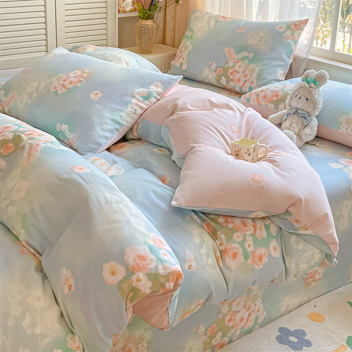 91家纺网 家纺一手货源 找家纺 （总）如约 2025新款全棉印花四件套