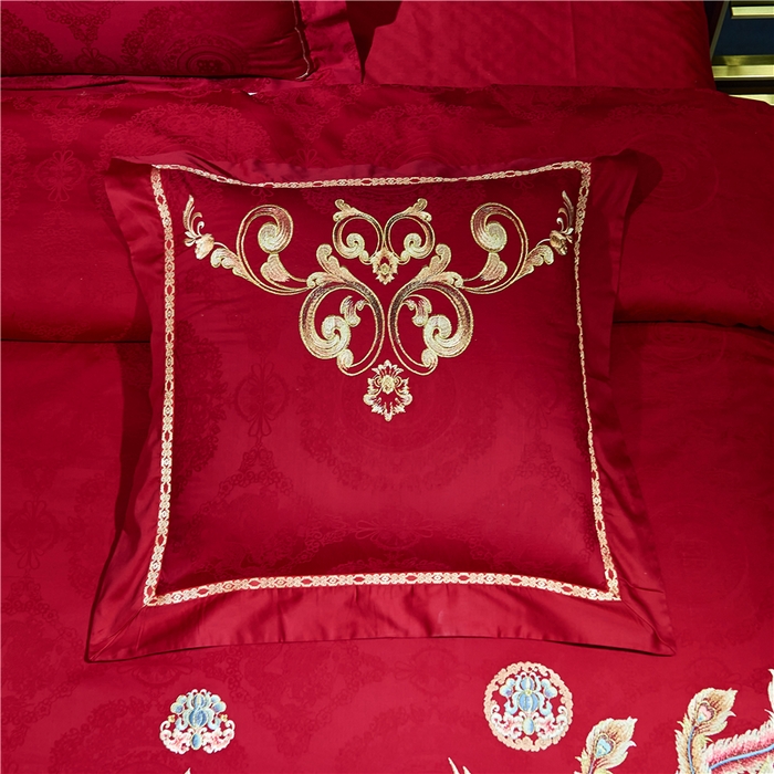 91家纺网 家纺一手货源 找家纺 洽想家 2025新款120支双面新疆长绒棉刺绣工艺款婚庆四件套多件套 龙凤美满