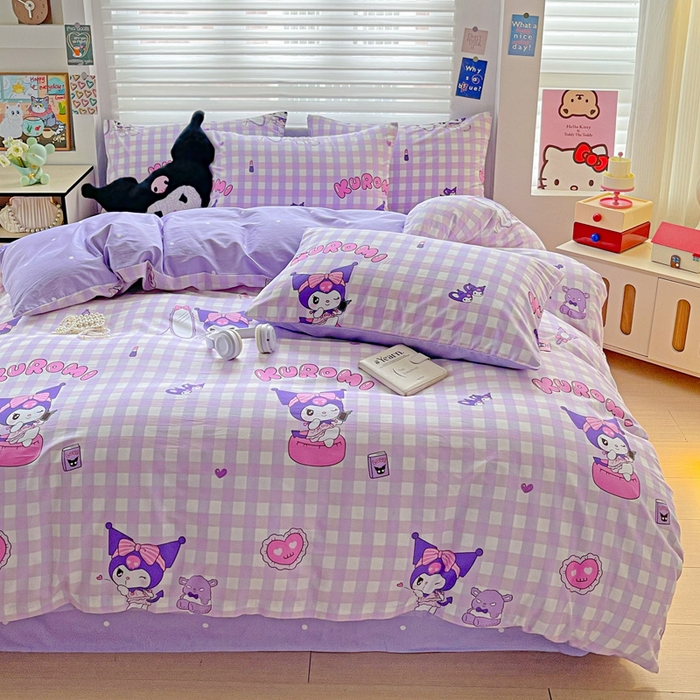 91家纺网 家纺一手货源 找家纺 朵希曼 2025新款全棉三丽鸥卡通印花系列四件套