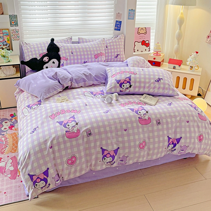 91家纺网 家纺一手货源 找家纺 朵希曼 2025新款全棉三丽鸥卡通印花系列四件套