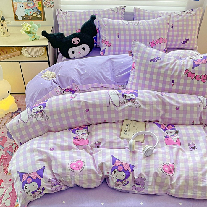 91家纺网 家纺一手货源 找家纺 朵希曼 2025新款全棉三丽鸥卡通印花系列四件套