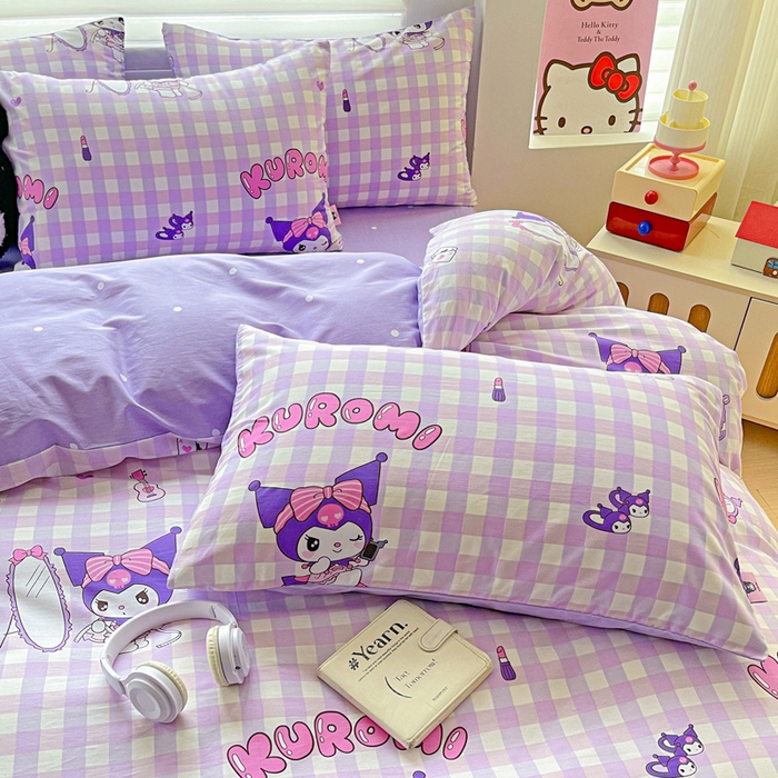 91家纺网 家纺一手货源 找家纺 朵希曼 2025新款全棉三丽鸥卡通印花系列四件套