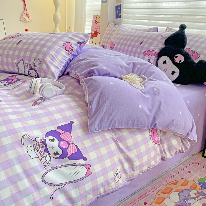 91家纺网 家纺一手货源 找家纺 朵希曼 2025新款全棉三丽鸥卡通印花系列四件套