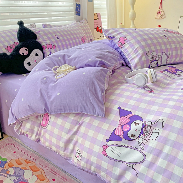 91家纺网 家纺一手货源 找家纺 朵希曼 2025新款全棉三丽鸥卡通印花系列四件套