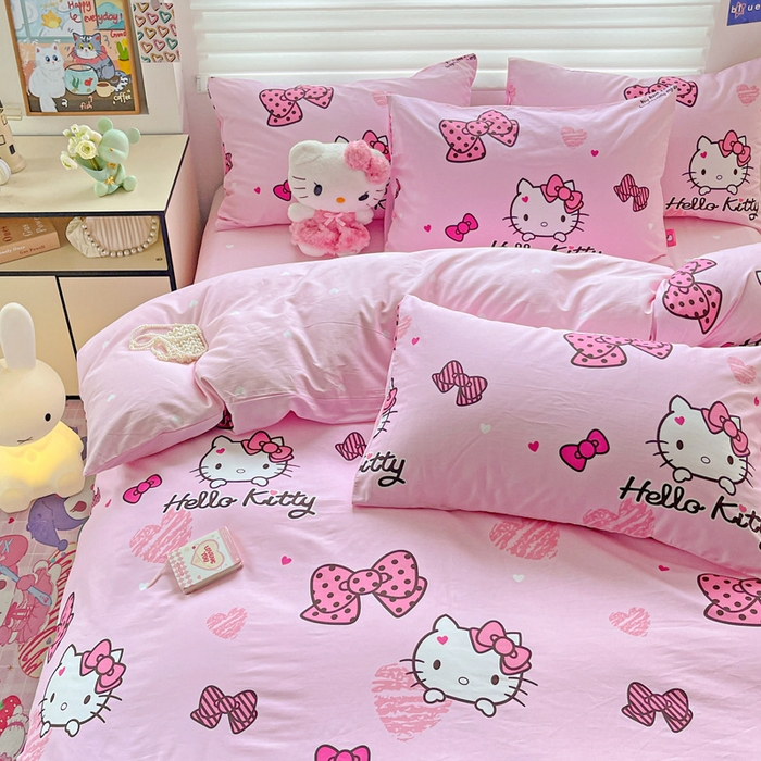 91家纺网 家纺一手货源 找家纺 朵希曼 2025新款全棉三丽鸥卡通印花系列四件套