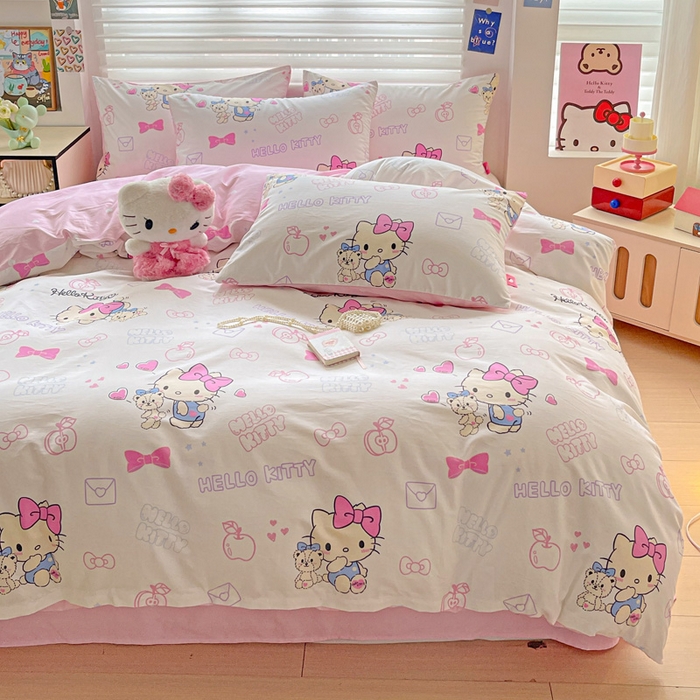 91家纺网 家纺一手货源 找家纺 朵希曼 2025新款全棉三丽鸥卡通印花系列四件套