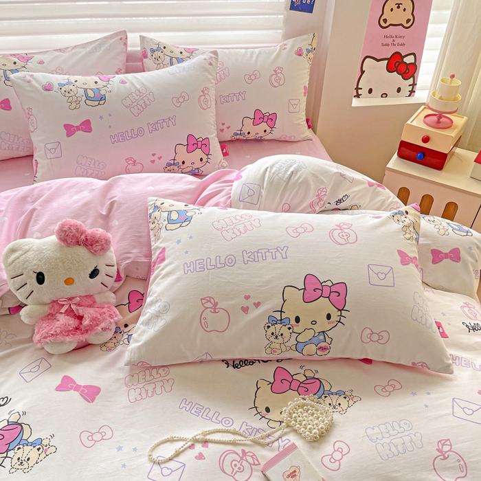 91家纺网 家纺一手货源 找家纺 朵希曼 2025新款全棉三丽鸥卡通印花系列四件套