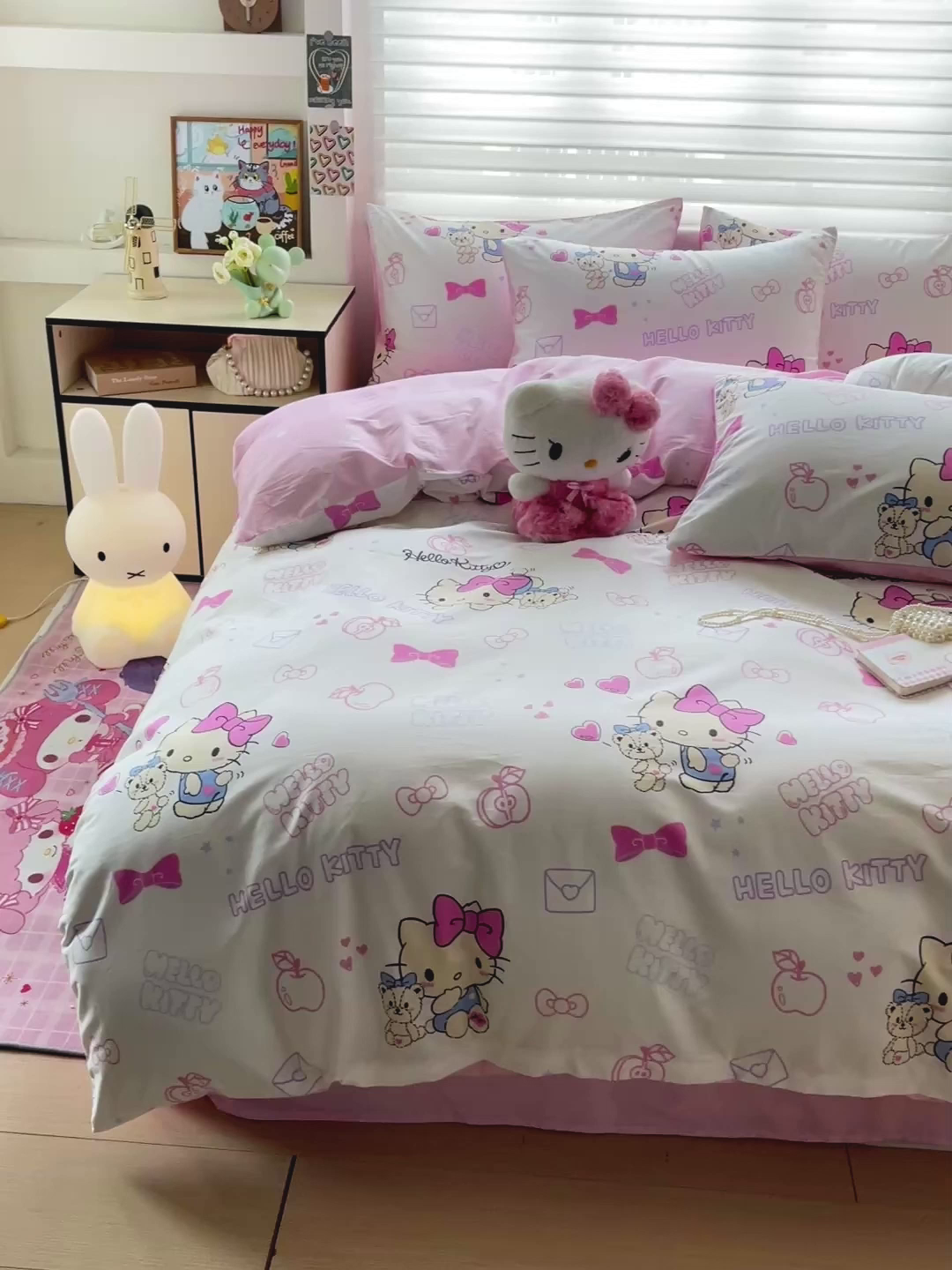 91家纺网 家纺一手货源 找家纺 朵希曼 2025新款全棉三丽鸥卡通印花系列四件套