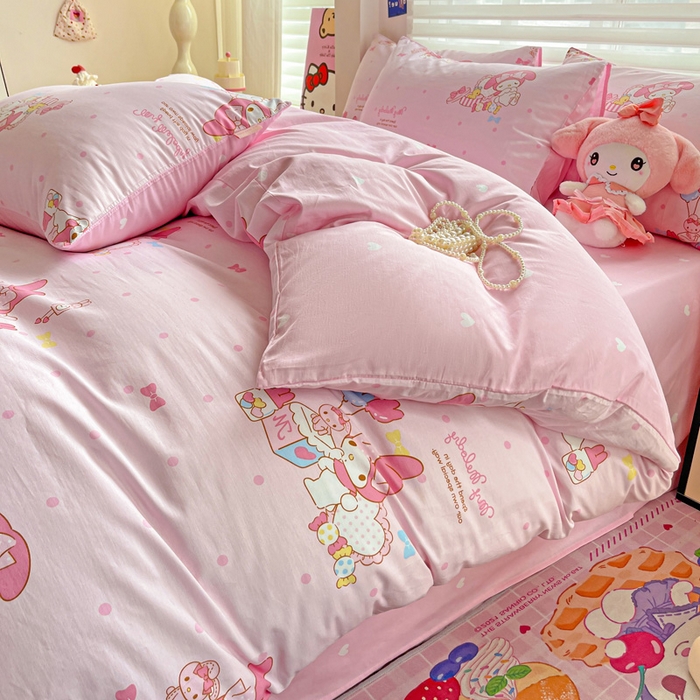 91家纺网 家纺一手货源 找家纺 朵希曼 2025新款全棉三丽鸥卡通印花系列四件套