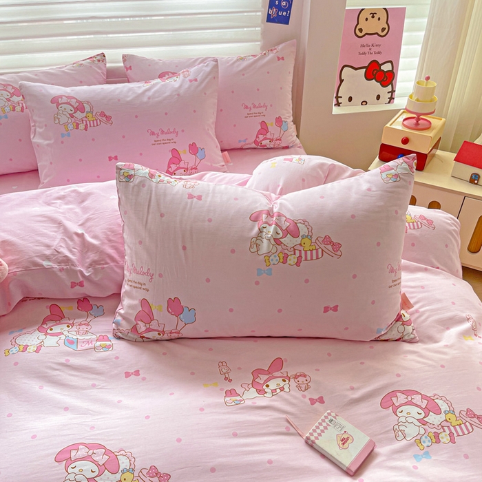 91家纺网 家纺一手货源 找家纺 朵希曼 2025新款全棉三丽鸥卡通印花系列四件套