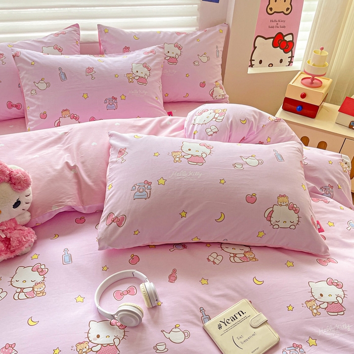 91家纺网 家纺一手货源 找家纺 朵希曼 2025新款全棉三丽鸥卡通印花系列四件套