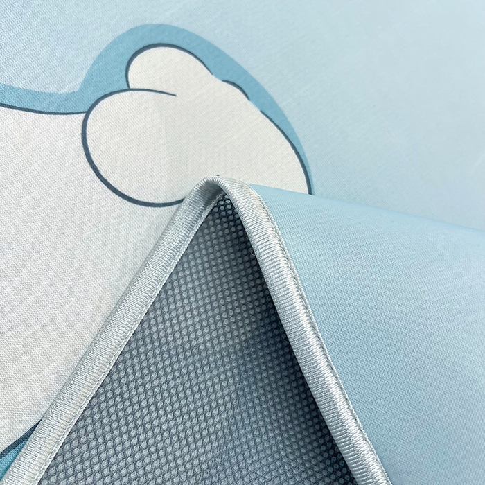 91家纺网 家纺一手货源 找家纺 柏薇 2025新款凉感丝中分子印花复合三明治凉席套件 开心狗狗