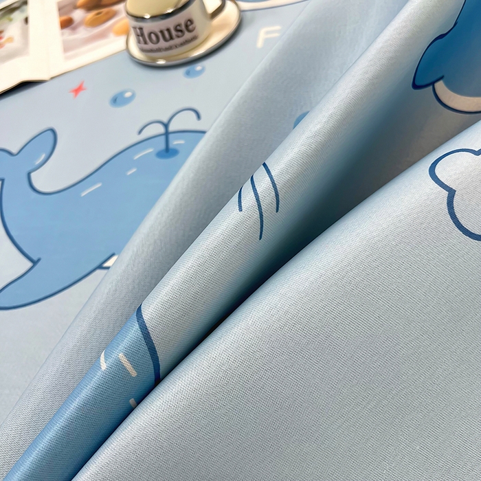 91家纺网 家纺一手货源 找家纺 柏薇 2025新款凉感丝中分子印花复合三明治凉席套件 鲸鱼宝宝