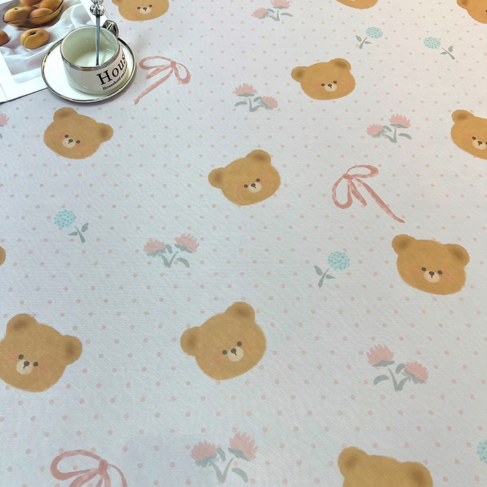 91家纺网 家纺一手货源 找家纺 柏薇 2025新款凉感丝中分子印花复合三明治凉席套件 开心小熊