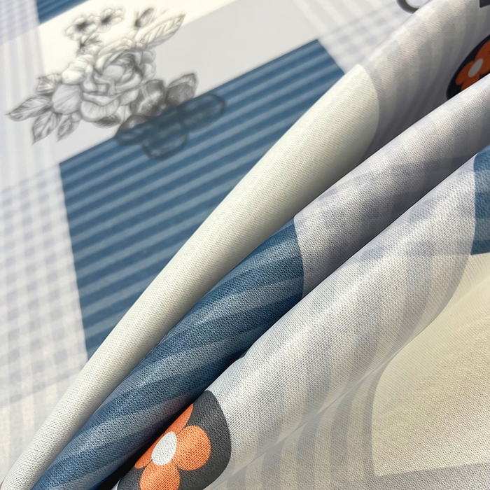 91家纺网 家纺一手货源 找家纺 柏薇 2025新款凉感丝中分子印花复合三明治凉席套件 棋盘格