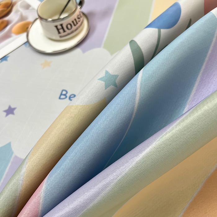 91家纺网 家纺一手货源 找家纺 柏薇 2025新款凉感丝中分子印花复合三明治凉席套件 五彩花朵