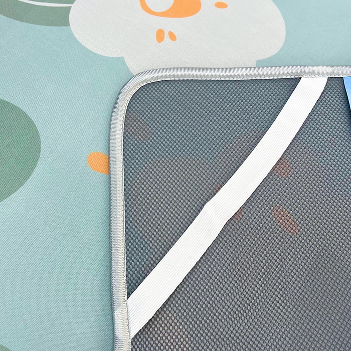 91家纺网 家纺一手货源 找家纺 柏薇 2025新款凉感丝中分子印花复合三明治凉席套件 七彩花