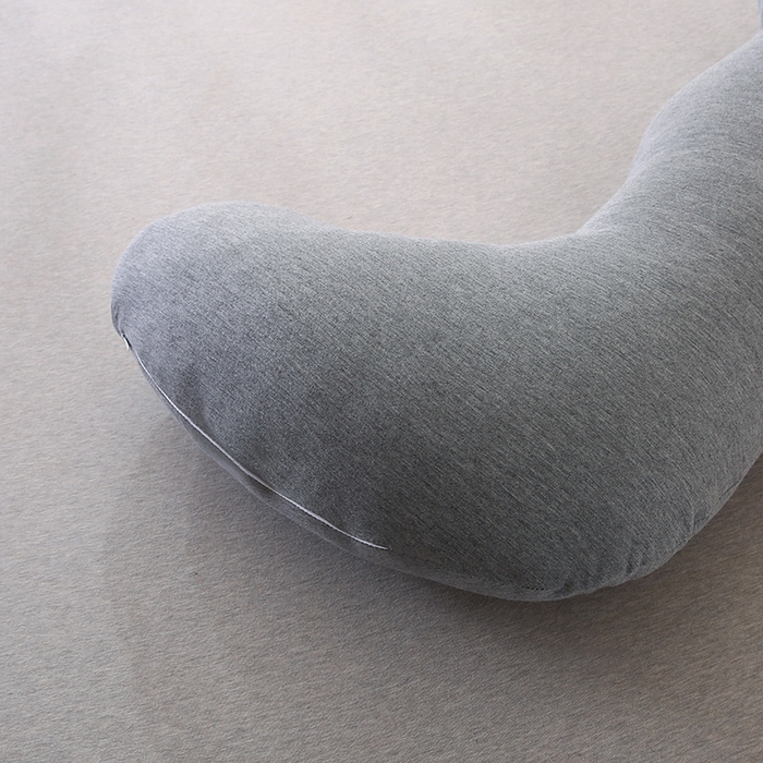 91家纺网 家纺一手货源 找家纺 永光家居 2025新款孕妇枕L型  男朋友枕头 针织布灰色靠垫抱枕靠枕