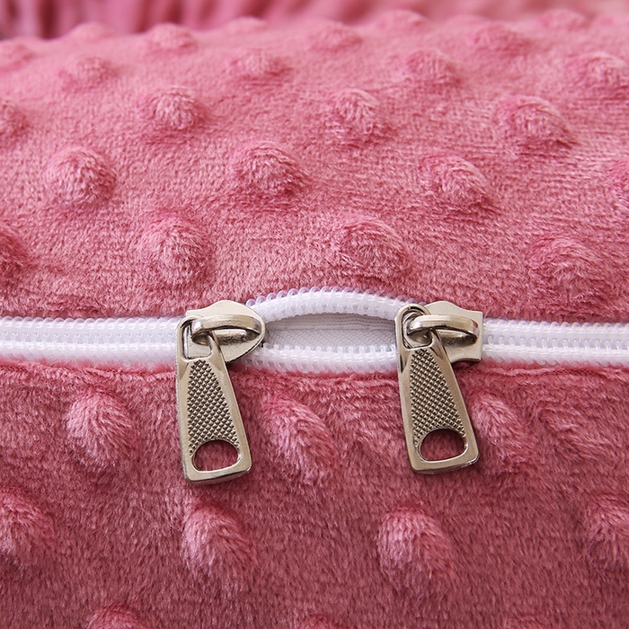 91家纺网 家纺一手货源 找家纺 永光家居 2025新款孕妇枕U型 绒豆豆红靠枕抱枕床头靠枕