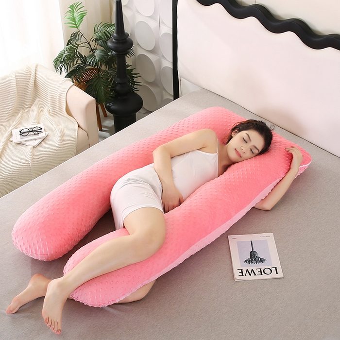 永光家居 2025新款孕妇枕U型 绒豆豆玉床头靠垫抱枕靠枕外贸
