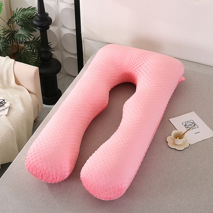 91家纺网 家纺一手货源 找家纺 永光家居 2025新款孕妇枕U型 绒豆豆玉床头靠垫抱枕靠枕外贸