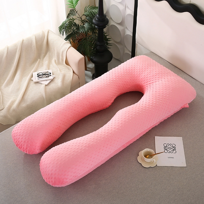 91家纺网 家纺一手货源 找家纺 永光家居 2025新款孕妇枕U型 绒豆豆玉床头靠垫抱枕靠枕外贸