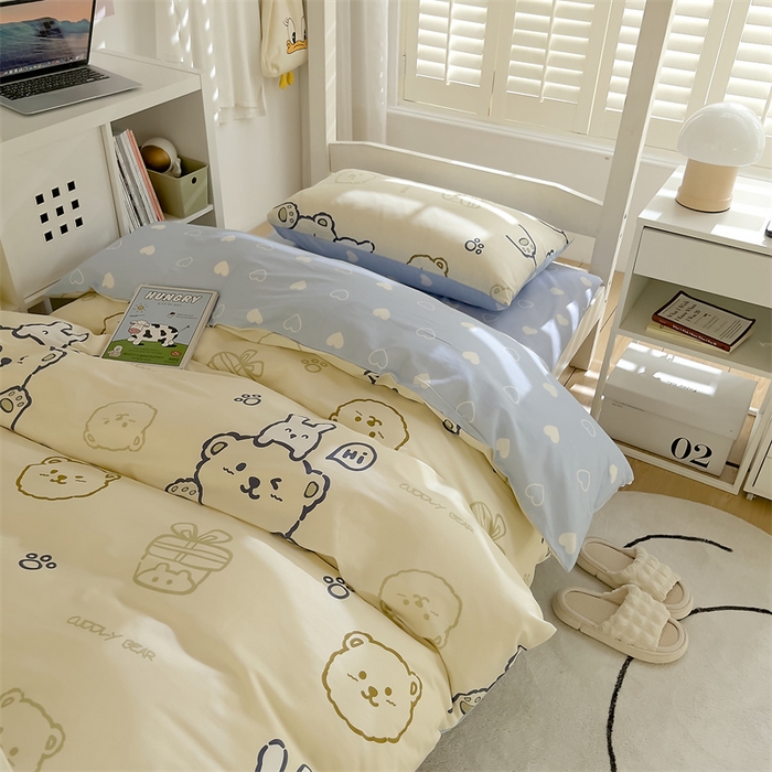 91家纺网 家纺一手货源 找家纺 （总）如约 2025新款学生季12868全棉印花三件套