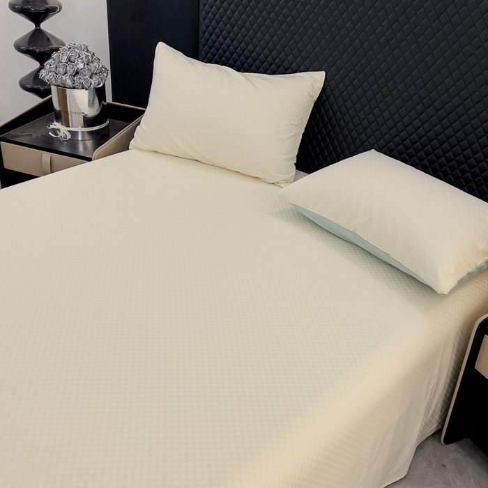 91家纺网 家纺一手货源 找家纺 （总）金鑫汇家纺 2024新款长绒棉提花小方格系列四件套单品系列-单床单