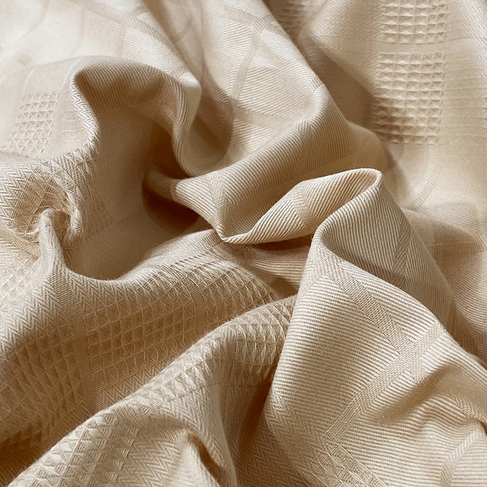 91家纺网 家纺一手货源 找家纺 金鑫汇家纺 2024新款长绒棉提花小方格系列四件套单品系列-单枕套 纵横阡陌