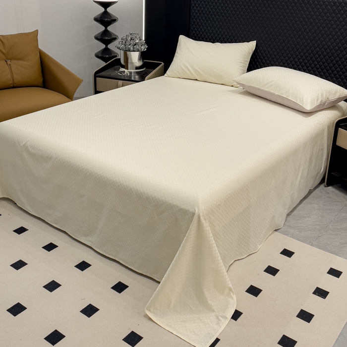 91家纺网 家纺一手货源 找家纺 （总）金鑫汇家纺 2024新款长绒棉提花小方格系列四件套单品系列-单床单