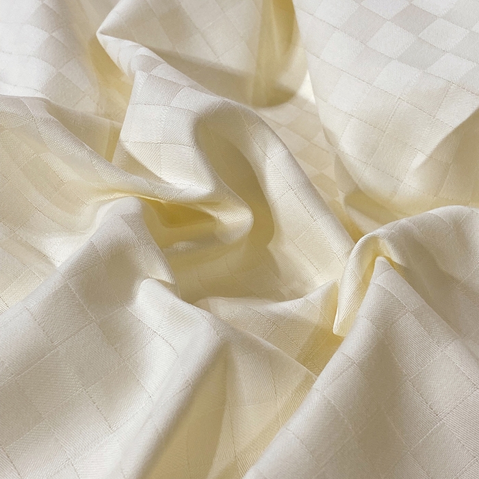 91家纺网 家纺一手货源 找家纺 金鑫汇家纺 2024新款长绒棉提花小方格系列四件套单品系列-单枕套 奶昔白+咖（新拍）