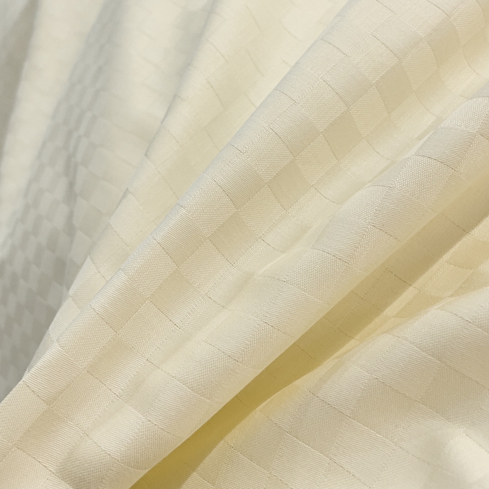 91家纺网 家纺一手货源 找家纺 金鑫汇家纺 2024新款长绒棉提花小方格系列四件套单品系列-单被套 奶昔白+淡紫