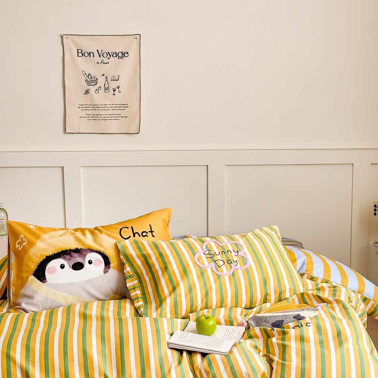 91家纺网 家纺一手货源 找家纺 （总）窝米 2025新品毛巾绣X数码13370全棉卡通系列四件套（水豚 牛角面包）