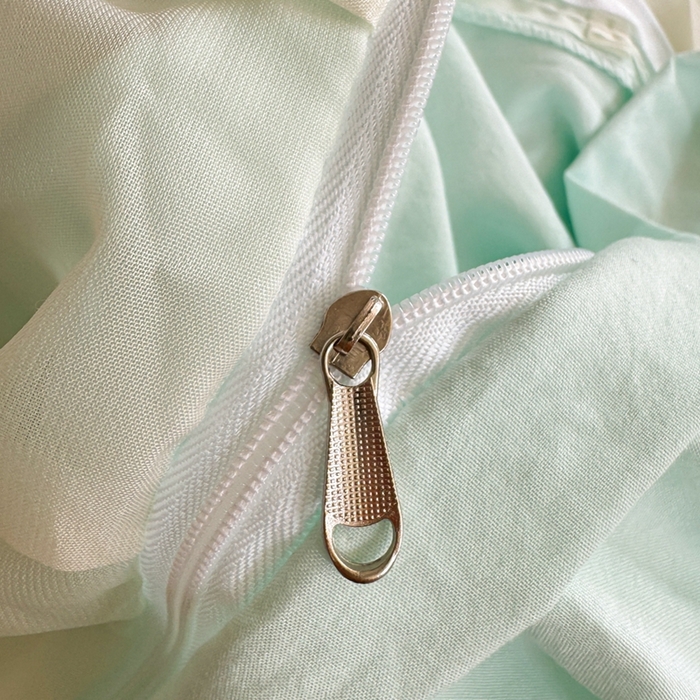 91家纺网 家纺一手货源 找家纺 米可2025新款云朵棉雪纺蕾丝刺绣公主风韩版床裙四件套 艾薇儿~绿