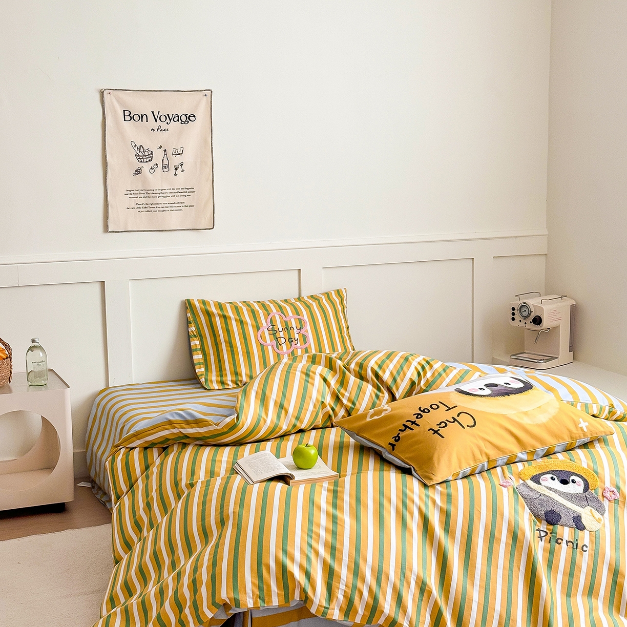 91家纺网 家纺一手货源 找家纺 窝米 2025新品毛巾绣X数码13370全棉卡通系列四件套（水豚 牛角面包） 奥笛哥