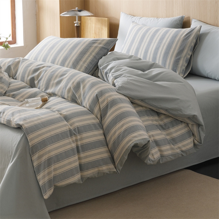 91家纺网 家纺一手货源 找家纺 （总）恬思语2025新款全棉色织水洗棉四件套