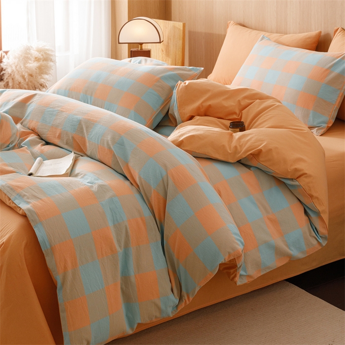 91家纺网 家纺一手货源 找家纺 （总）恬思语2025新款全棉色织水洗棉四件套