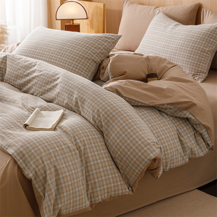 91家纺网 家纺一手货源 找家纺 （总）恬思语2025新款全棉色织水洗棉四件套