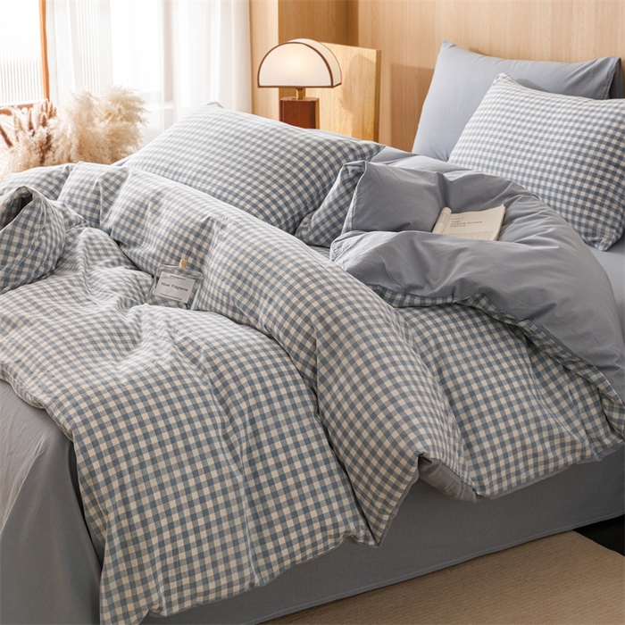 91家纺网 家纺一手货源 找家纺 （总）恬思语2025新款全棉色织水洗棉四件套