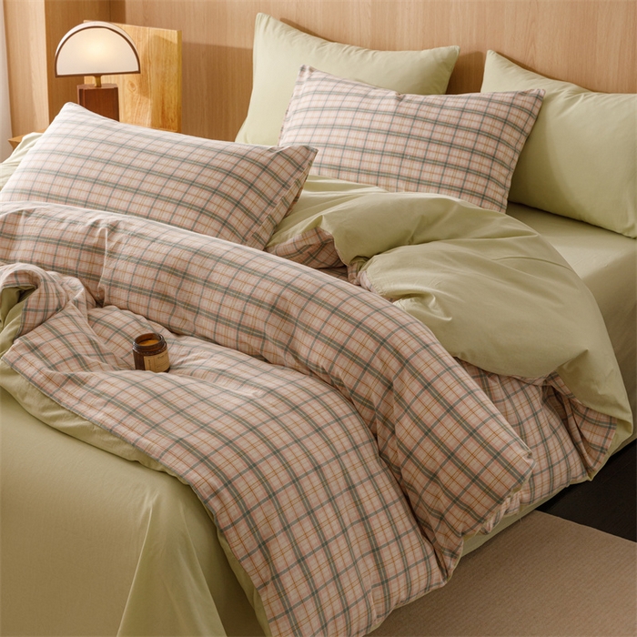 91家纺网 家纺一手货源 找家纺 （总）恬思语2025新款全棉色织水洗棉四件套