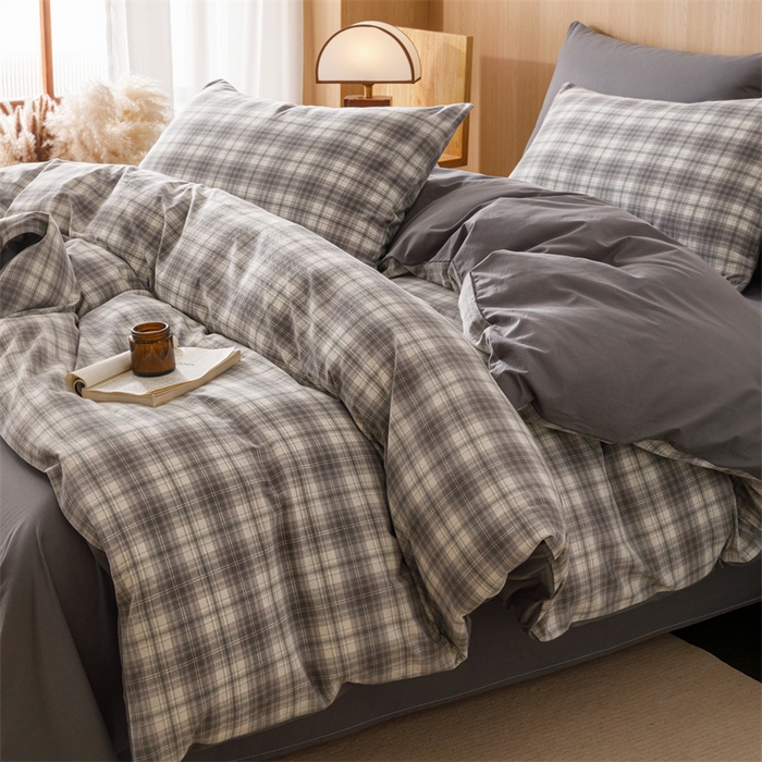 91家纺网 家纺一手货源 找家纺 （总）恬思语2025新款全棉色织水洗棉四件套