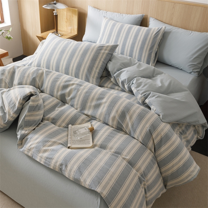 恬思语2025新款全棉色织水洗棉四件套 布莱格兰