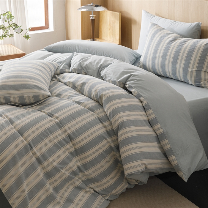 91家纺网 家纺一手货源 找家纺 恬思语2025新款全棉色织水洗棉四件套 布莱格兰