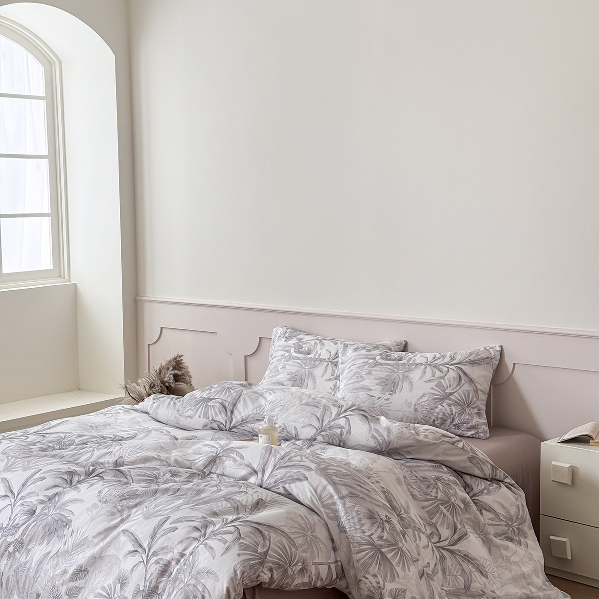 91家纺网 家纺一手货源 找家纺 窝米 2025新品全棉双层纱法式风花卉四件套系列（蔷薇绿 月丹） 树远