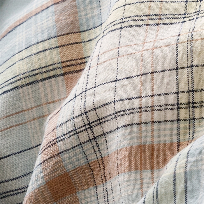 91家纺网 家纺一手货源 找家纺 恬思语2025新款全棉色织水洗棉四件套 春风曲