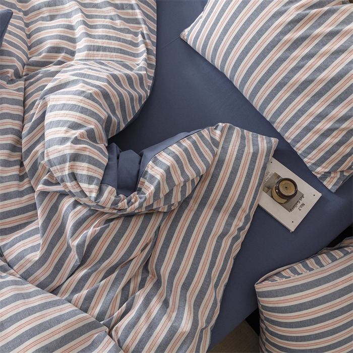 91家纺网 家纺一手货源 找家纺 恬思语2025新款全棉色织水洗棉四件套 科瑞