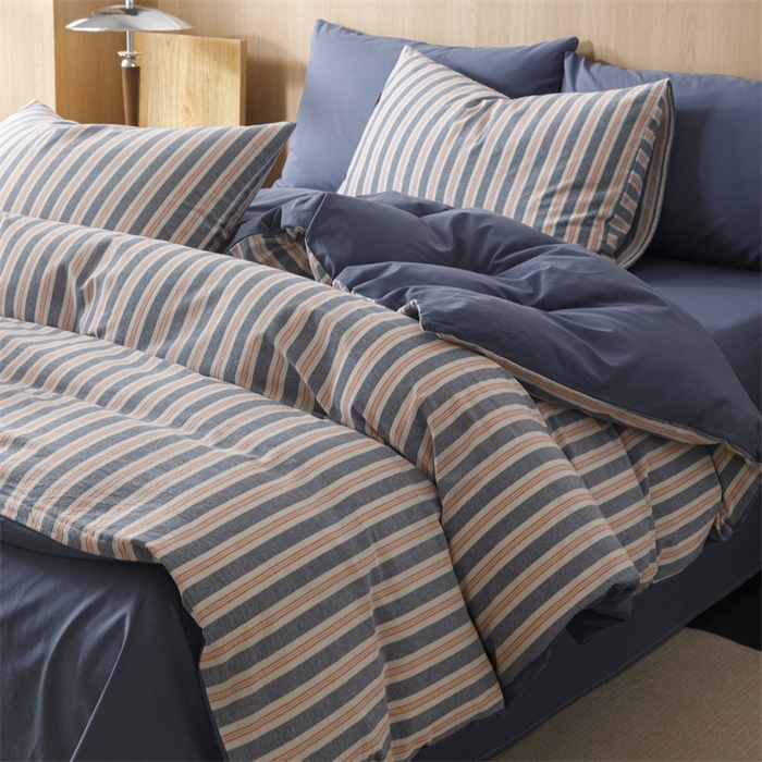 91家纺网 家纺一手货源 找家纺 恬思语2025新款全棉色织水洗棉四件套 科瑞